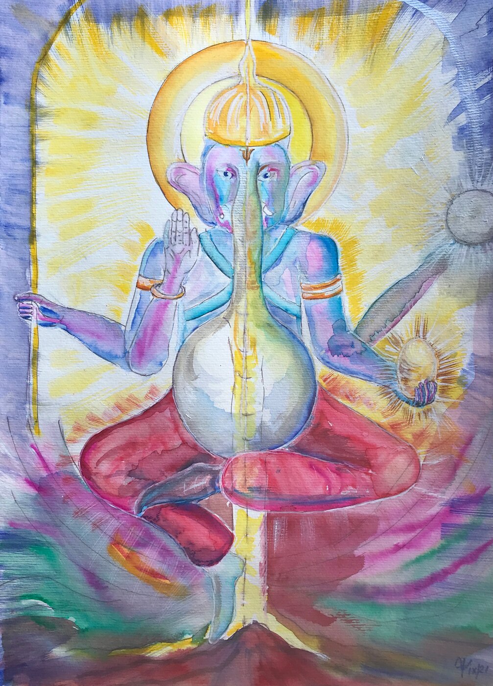 Bali experience, Aquarelle, 27 × 37 cm