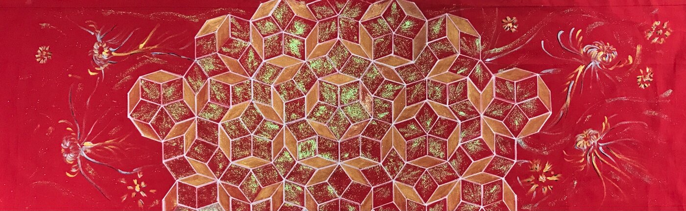 Passage, Acrylique sur tissu, 36 × 110 cm