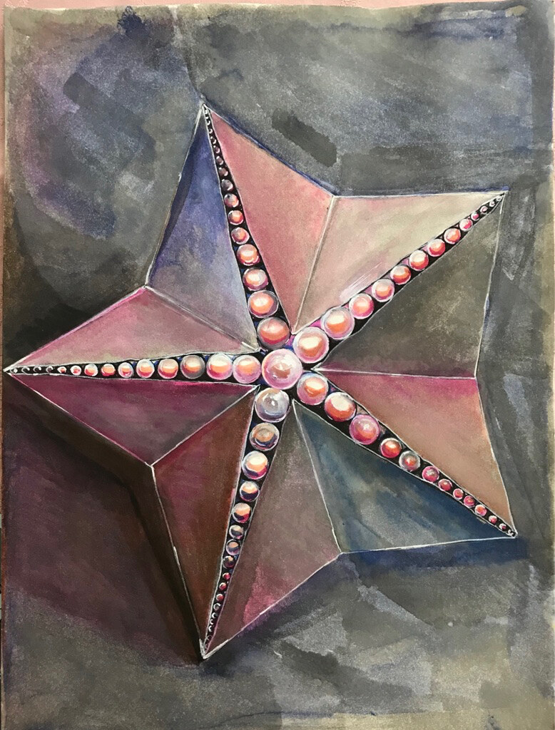 Starfish (étude), Aquarelle, 20 × 30 cm